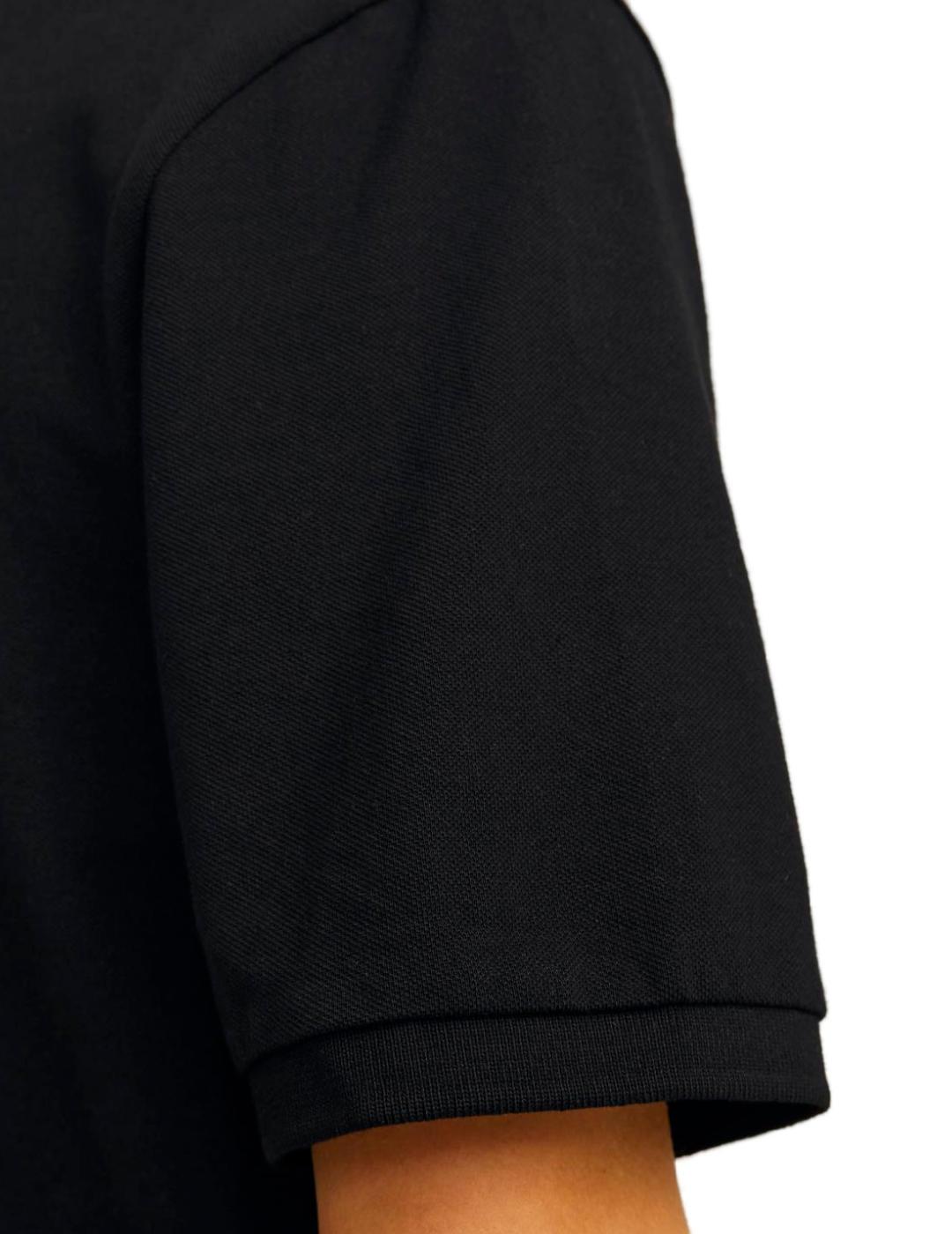 Polo Jack&Jones Sainz negro manga corta para hombre