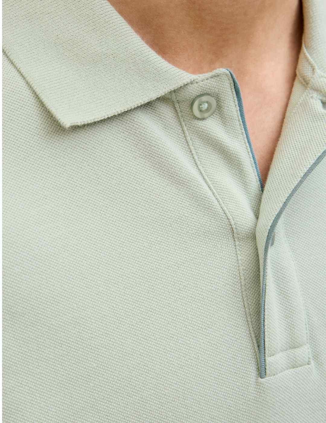 Polo Jack&Jones Sainz verde agua manga corta para hombre
