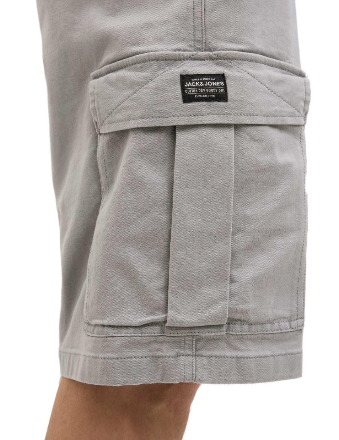 Bermuda Jack&Jones Cole cargo gris regular para hombre