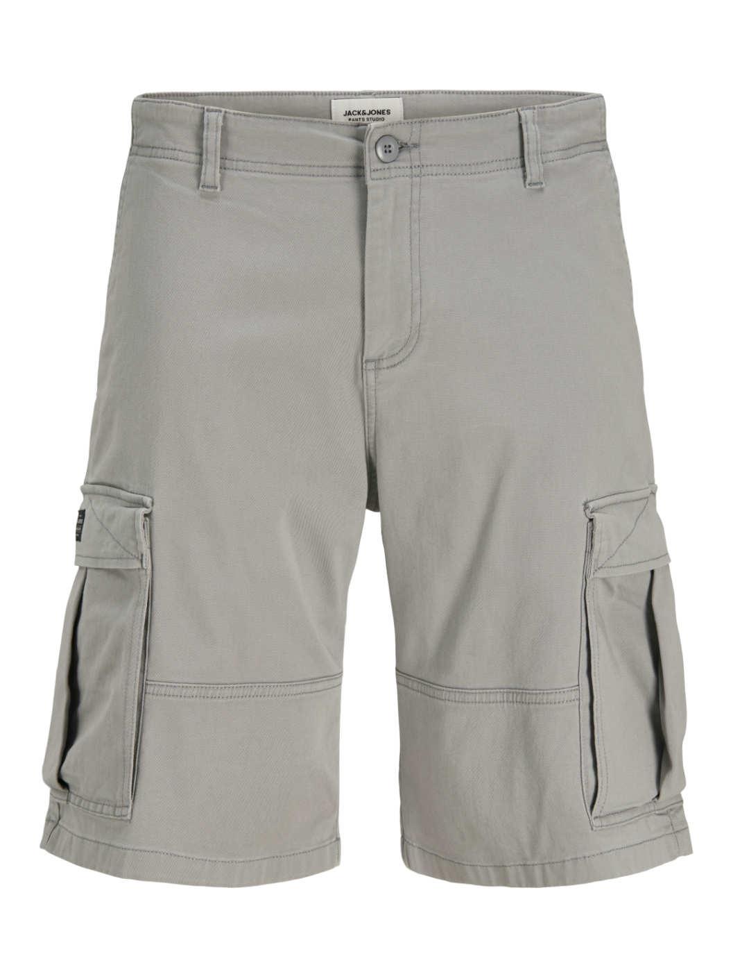 Bermuda Jack&Jones Cole cargo gris regular para hombre