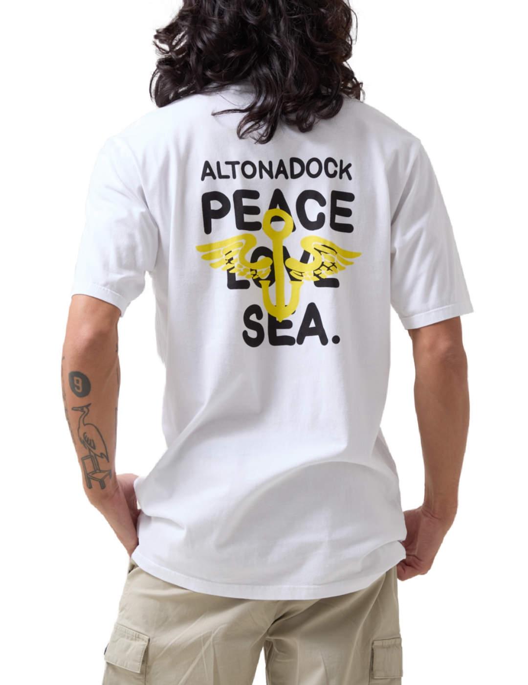 Camiseta Altonadock blanco manga corta para hombre