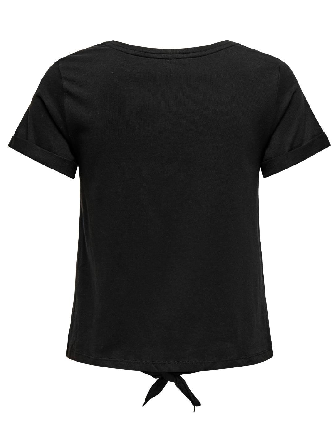 Camiseta Only Dora negro manga corta para mujer