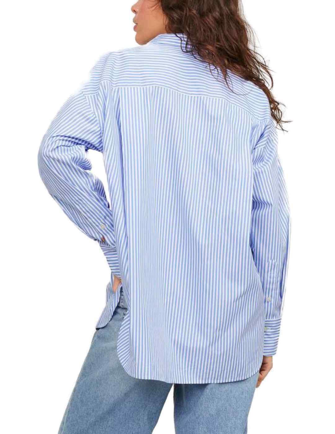 Camisa JJXX Jamie azul rayas blancas relaxed para mujer