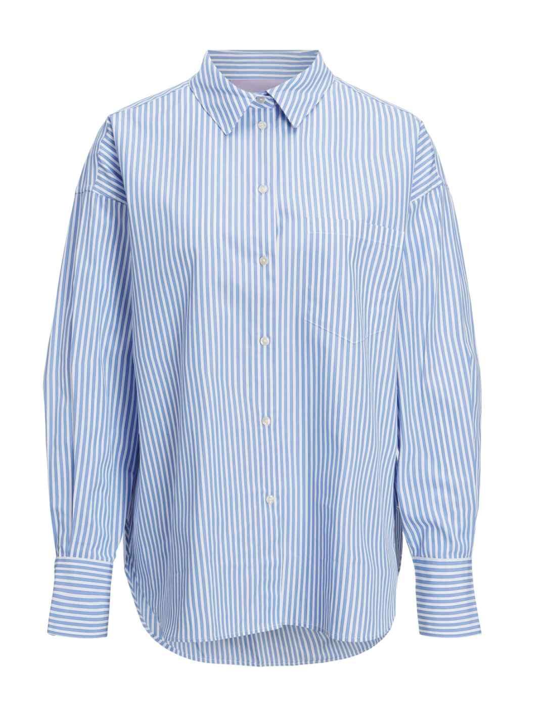 Camisa JJXX Jamie azul rayas blancas relaxed para mujer