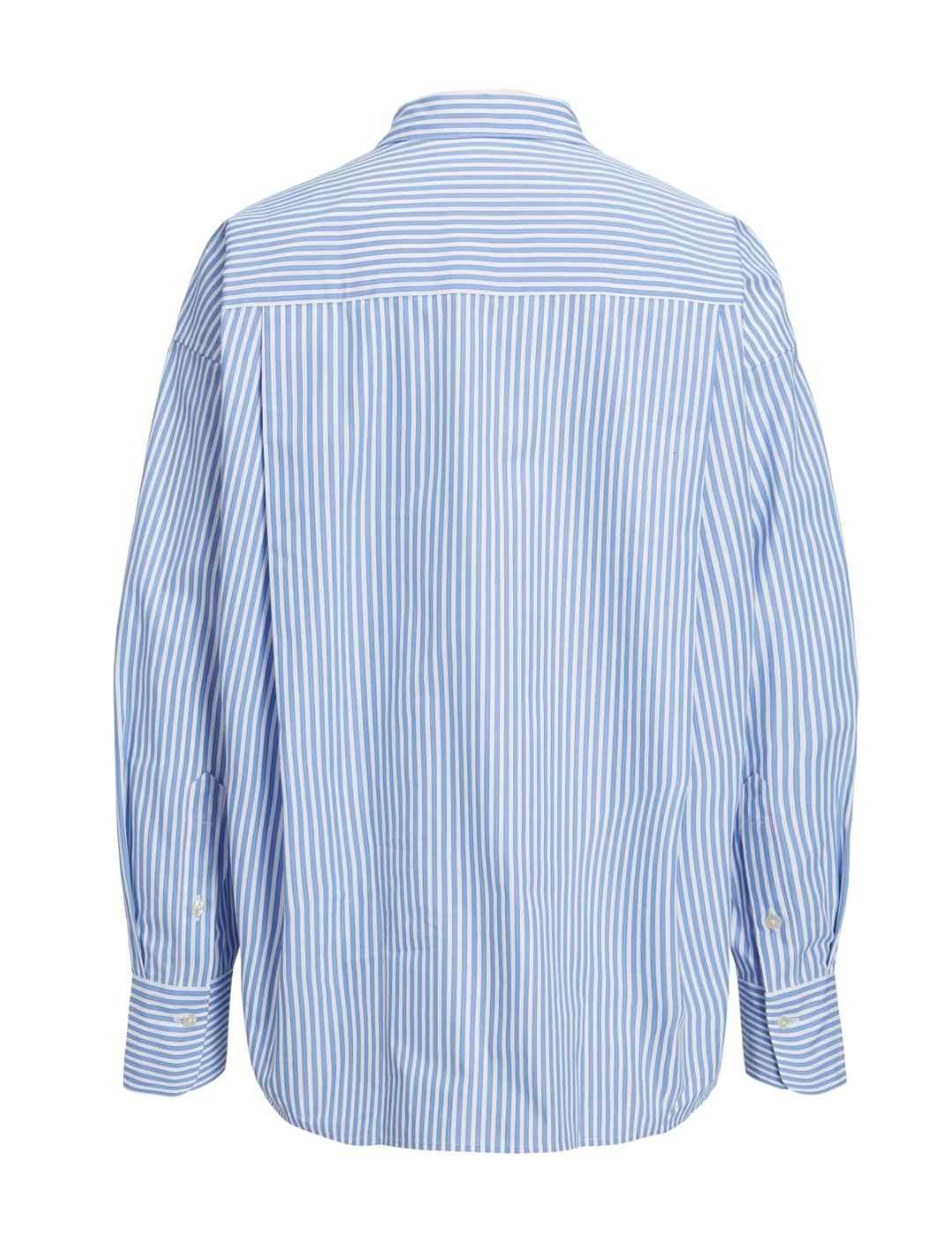 Camisa JJXX Jamie azul rayas blancas relaxed para mujer