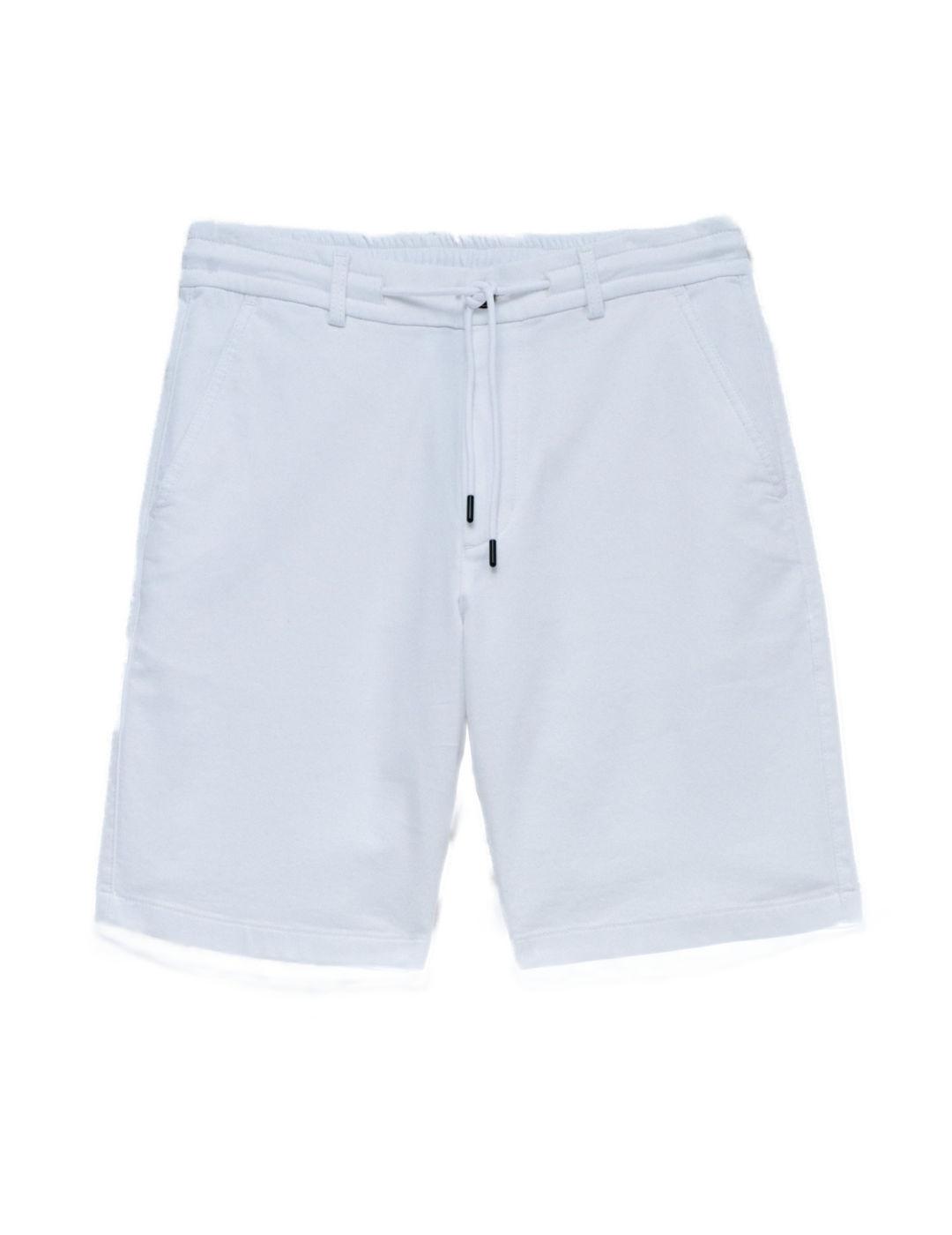 Bermuda básica Salsa blanco regular para hombre