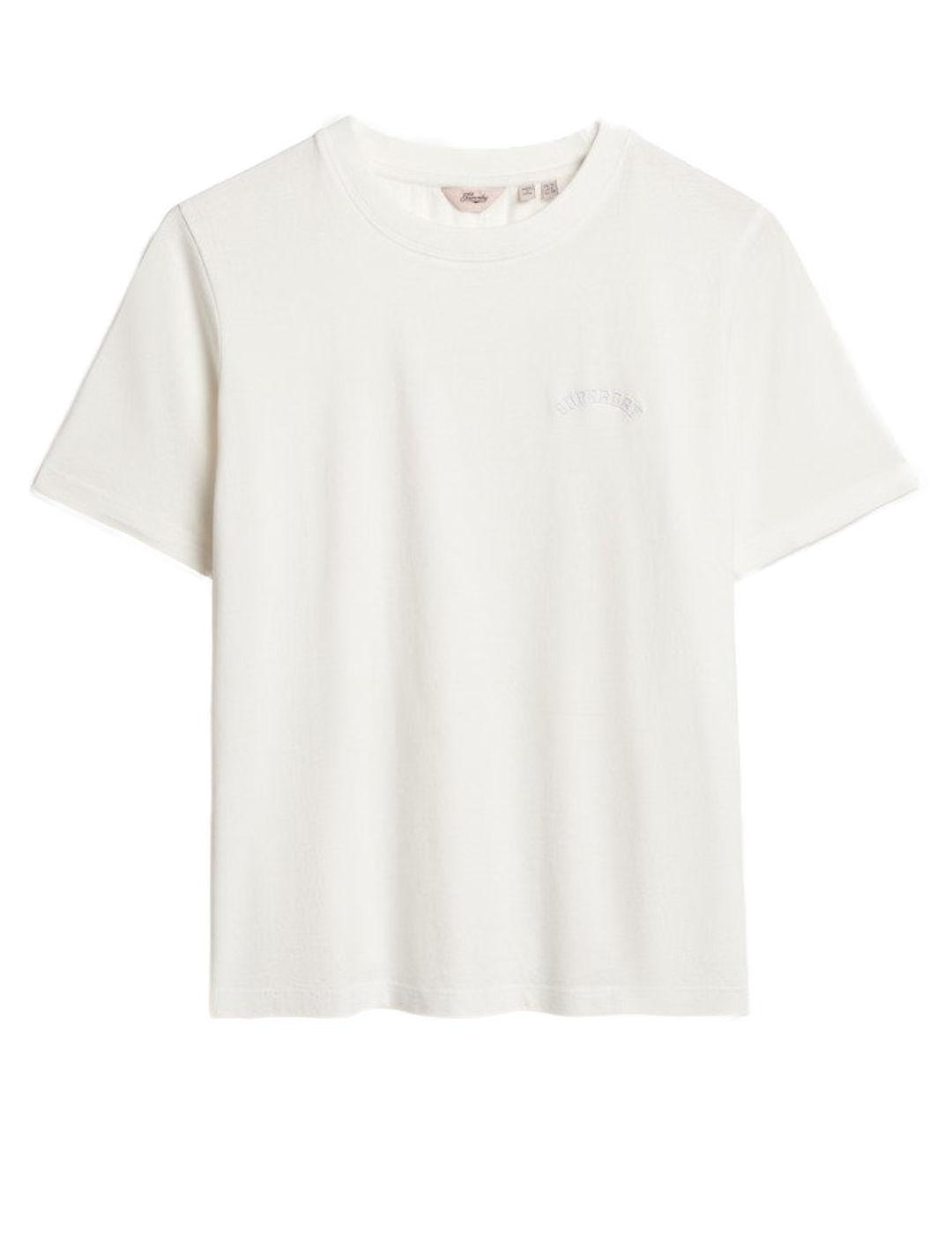 Camiseta Superdry Essential blanca manga corta para mujer