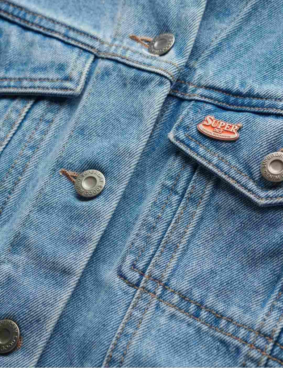 Chaqueta Superdry denim bordados regular para mujer