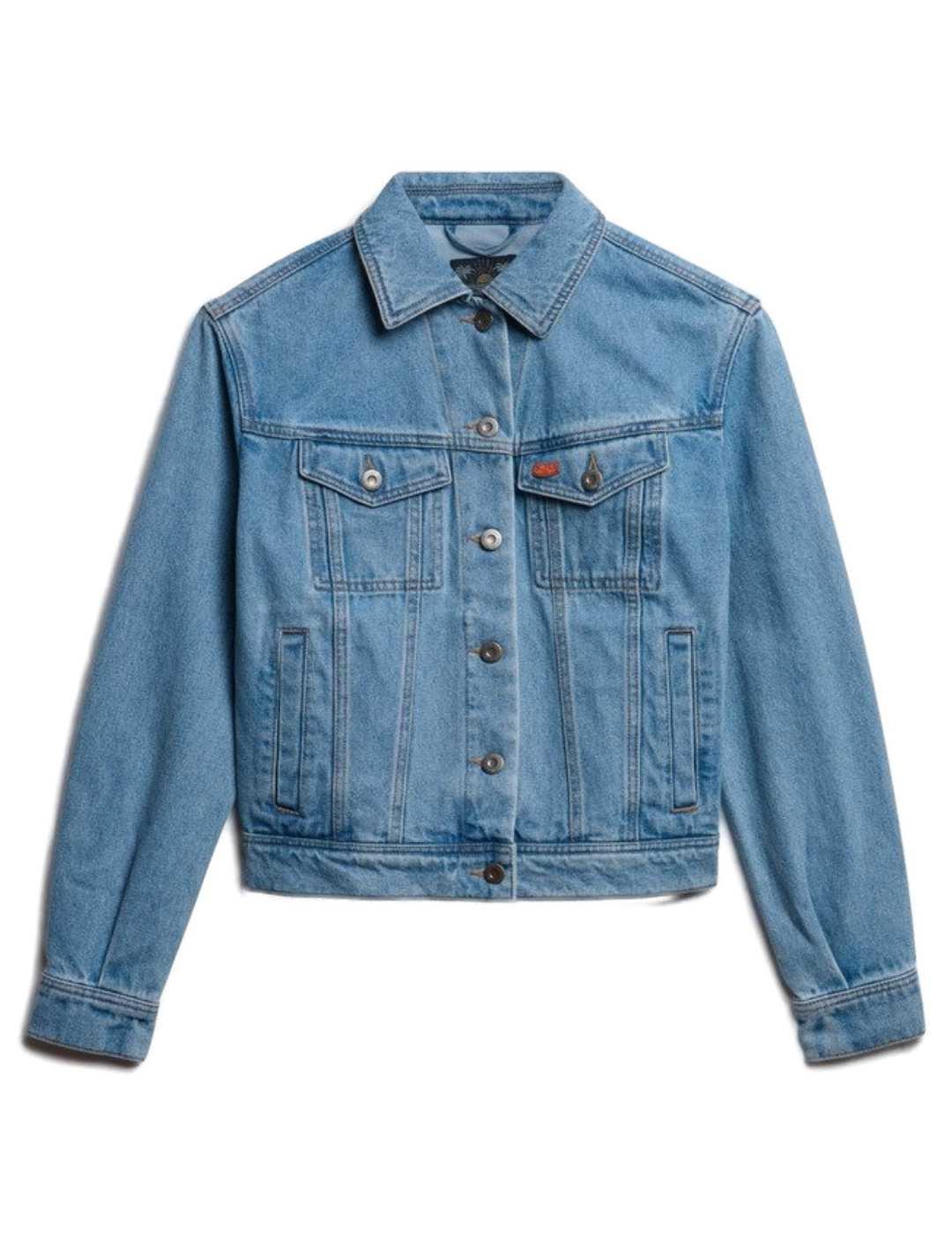 Chaqueta Superdry denim bordados regular para mujer