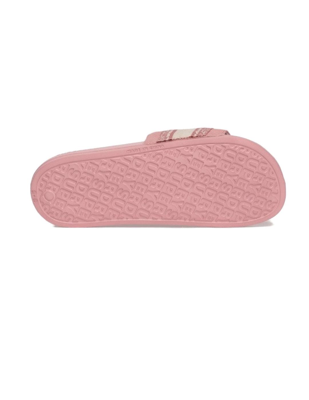 Chanclas Superdry Interest rosa y beige para mujer