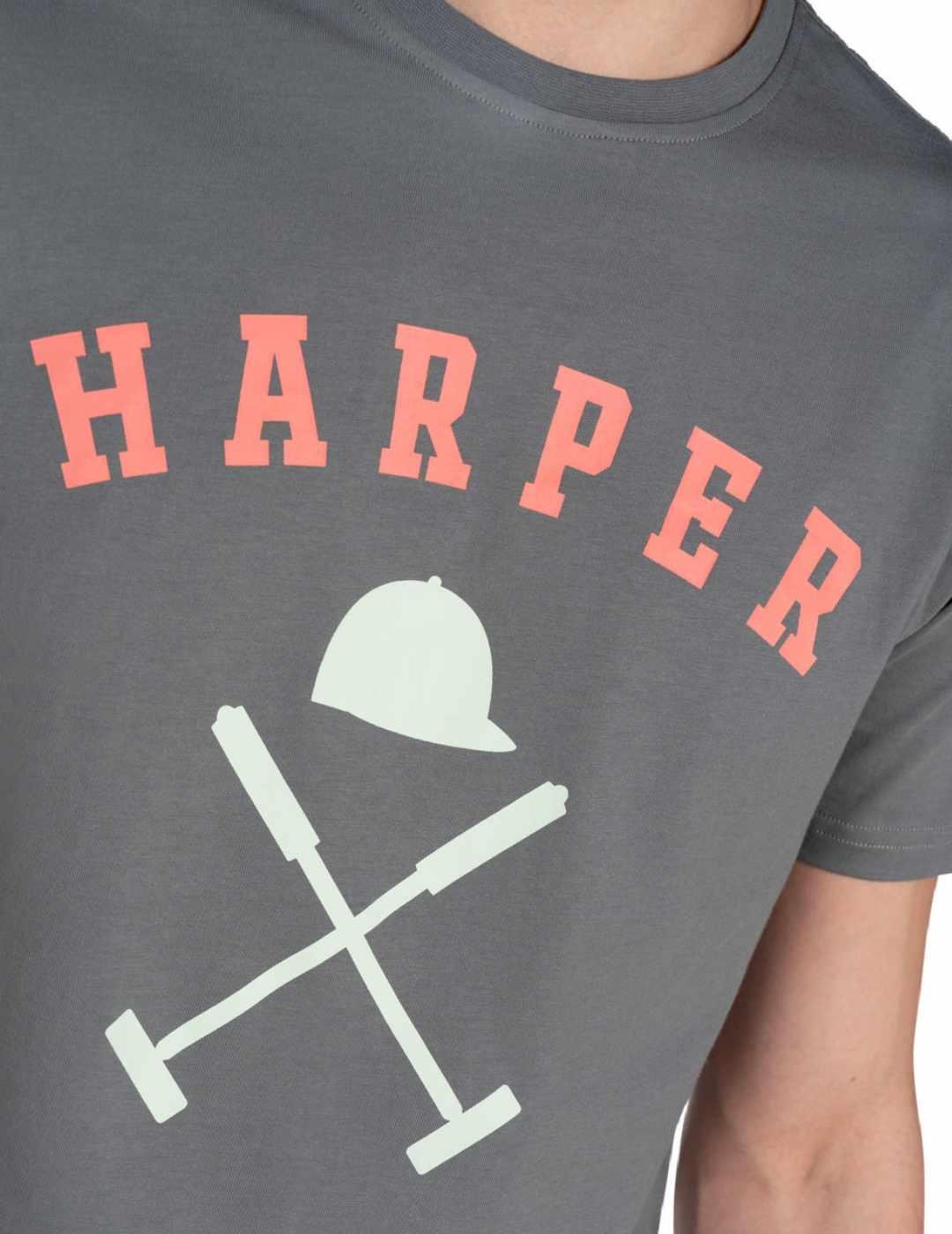 Camiseta Harper New England gris manga corta para hombre