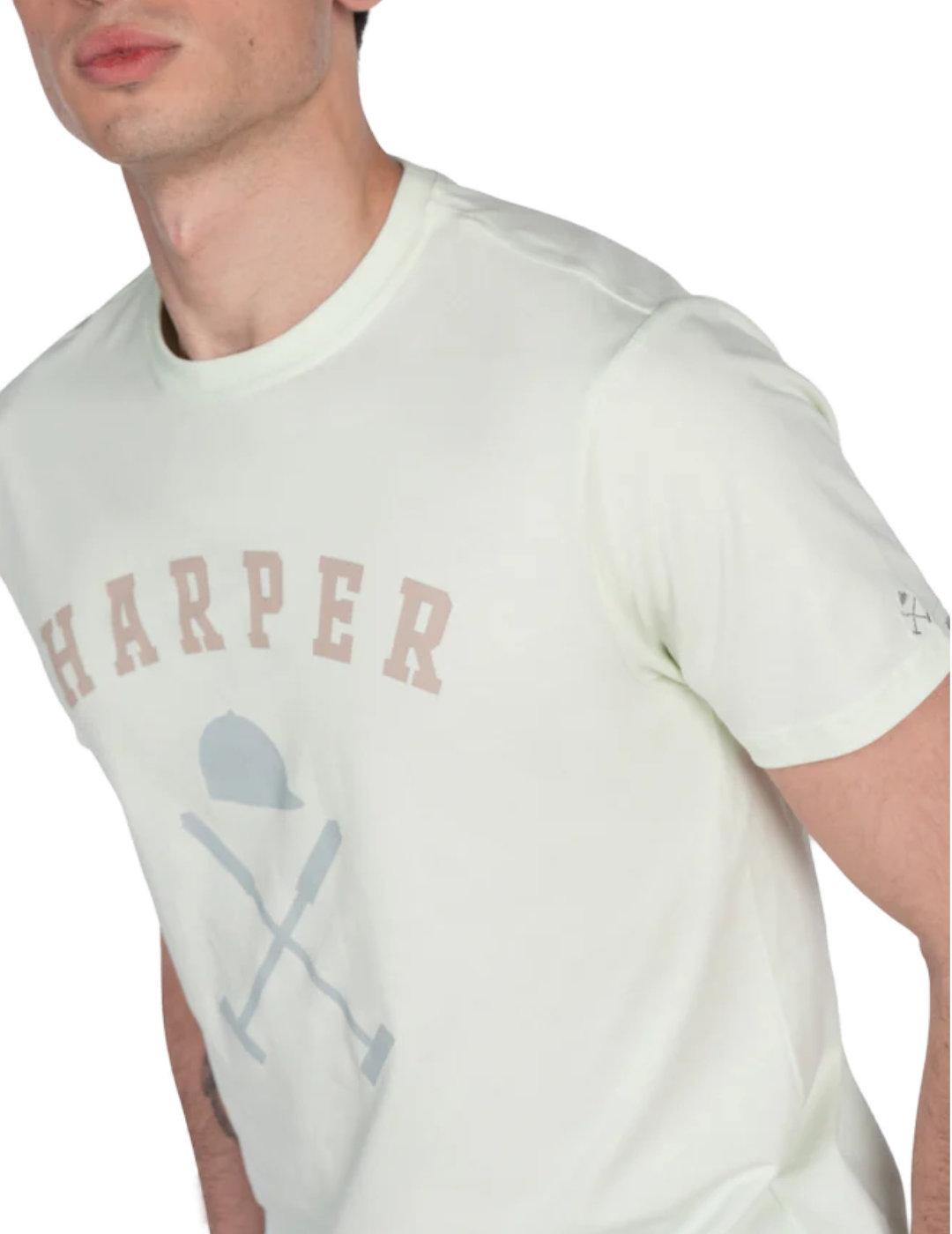 Camiseta Harper New England verde menta manga corta hombre
