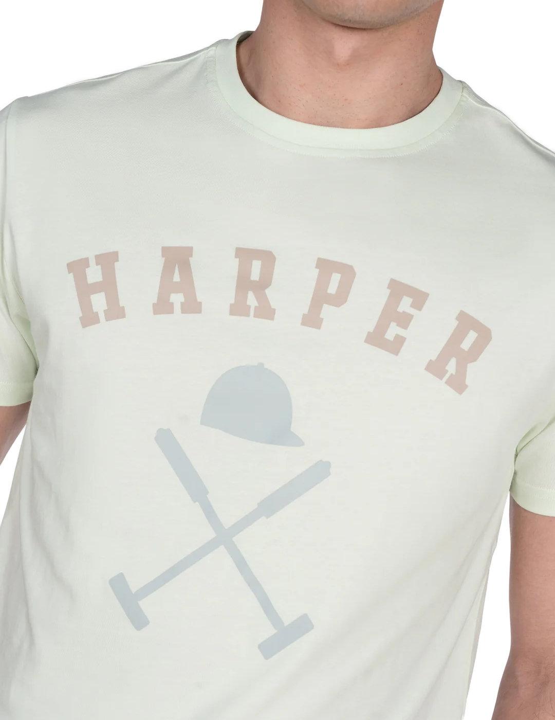 Camiseta Harper New England verde menta manga corta hombre