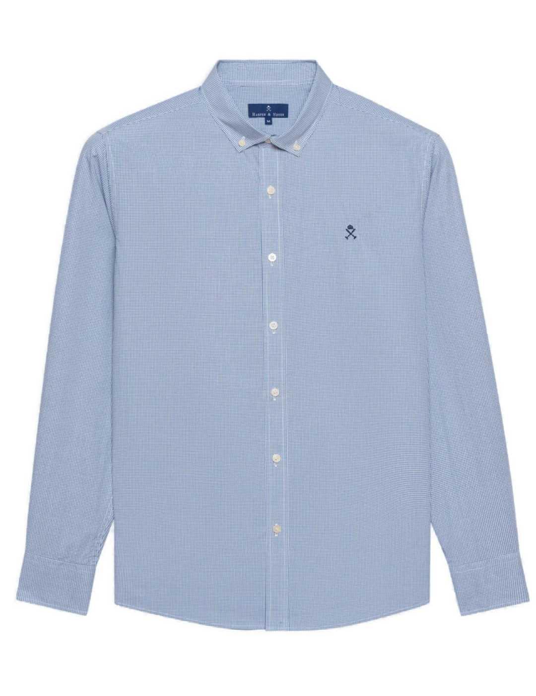 Camisa Harper & Neyer Mini Vichy azul marino para hombre