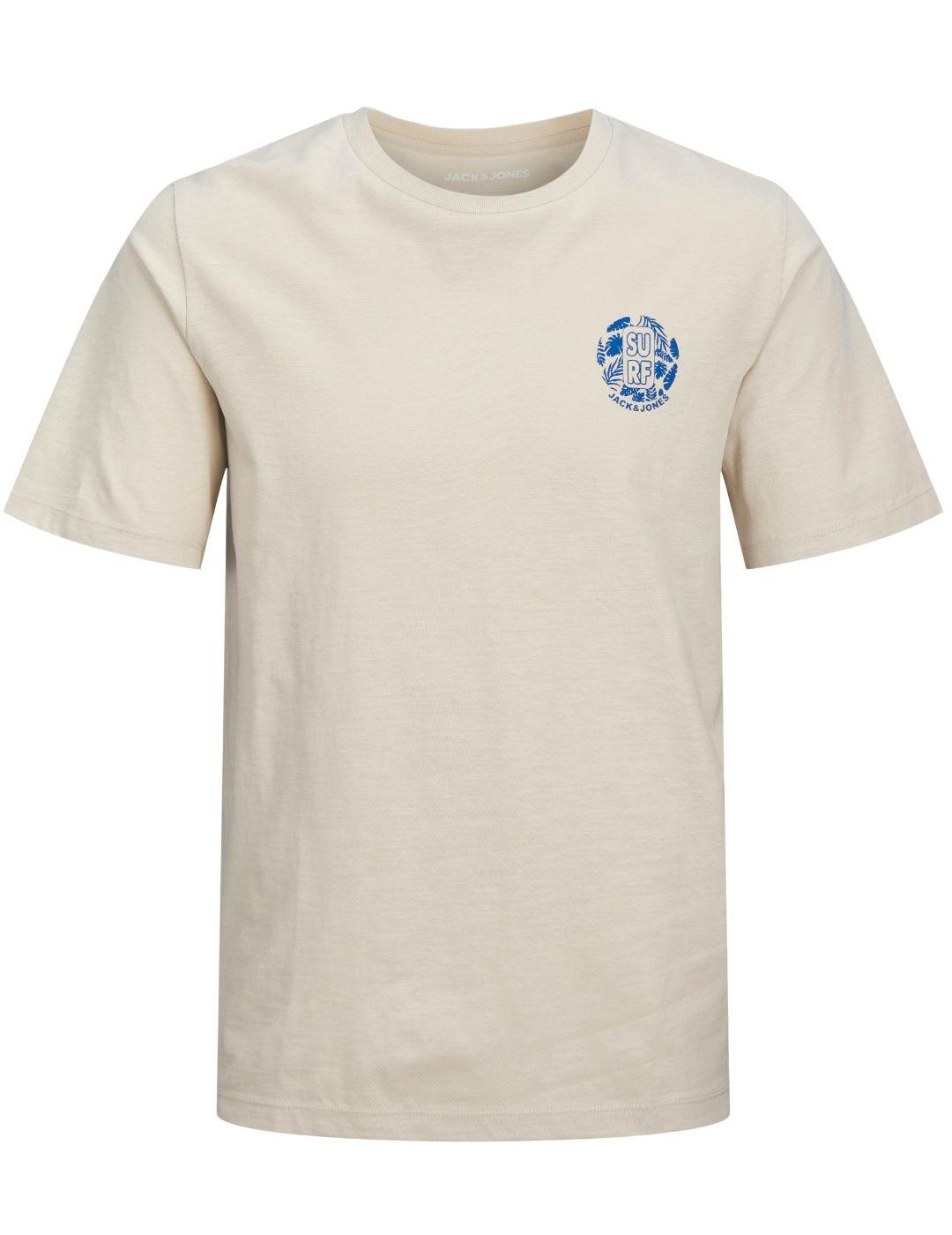 Camiseta Jack&Jones One beige manga corta para hombre