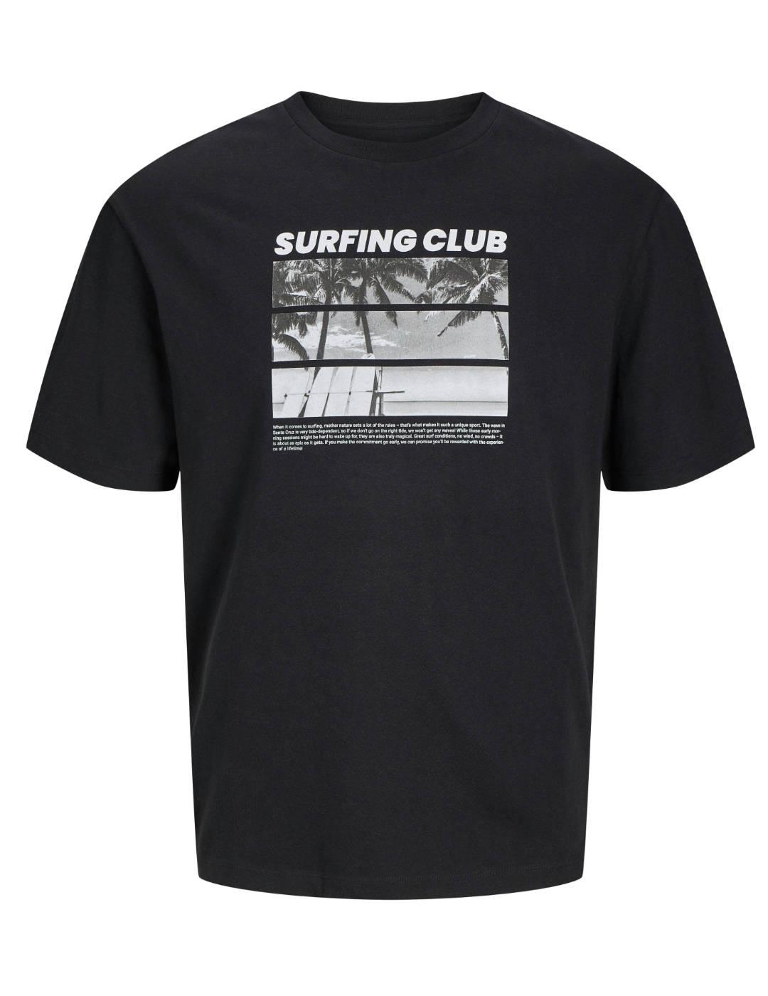 Camiseta Jack&Jones Porto negro manga corta para hombre