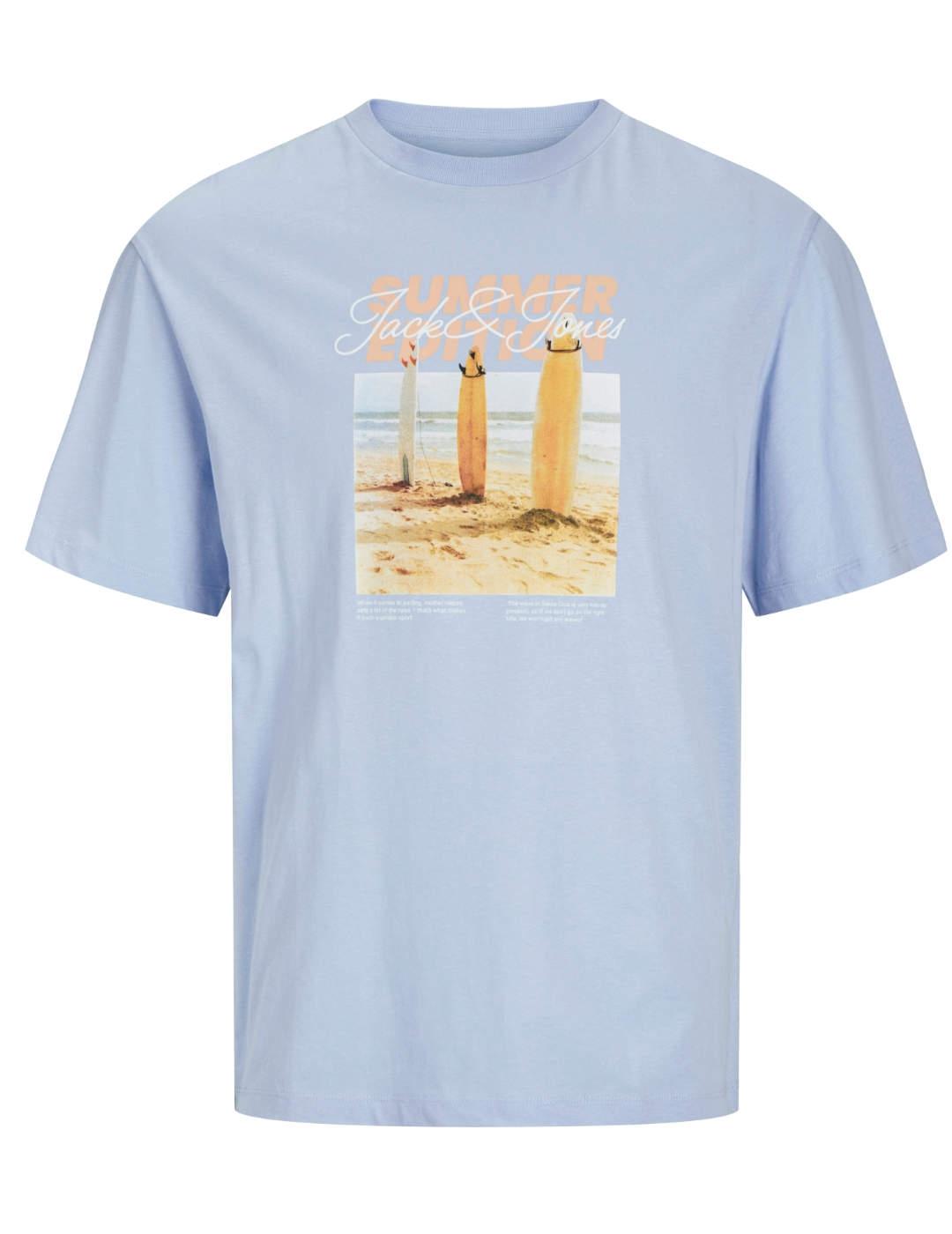 Camiseta Jack&Jones Porto azul manga corta para hombre