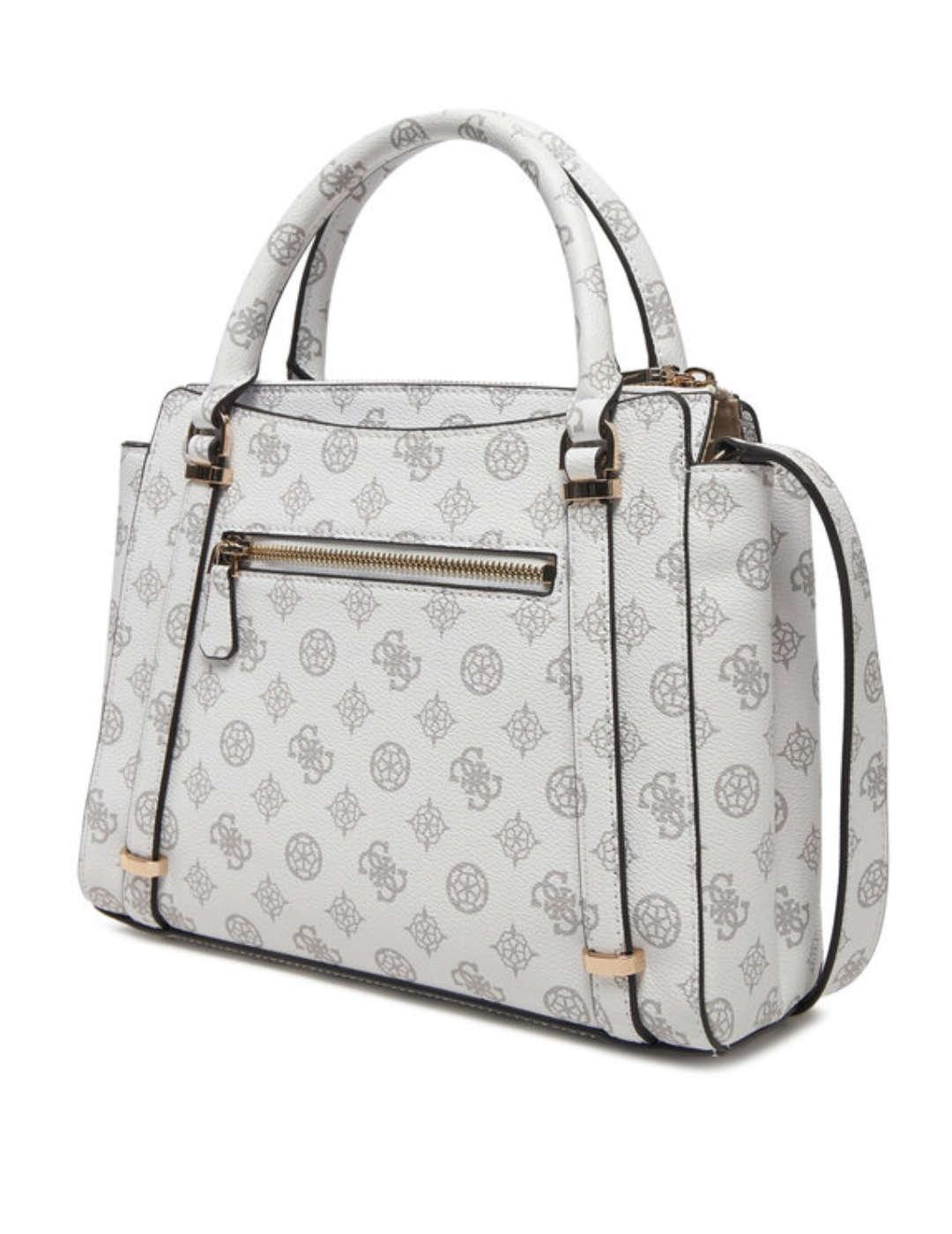 Bolso Guess Eco Erica blanco de mano para mujer