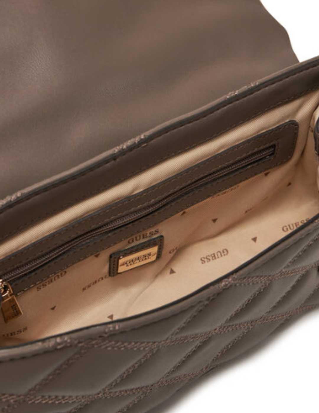 Bolso Guess Tamsin Convertible marrón cremallera para mujer