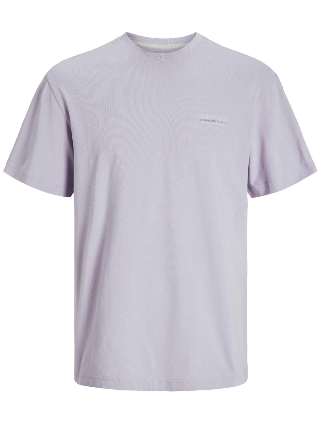 Camiseta Jack&Jones Summer lila manga corta para hombre