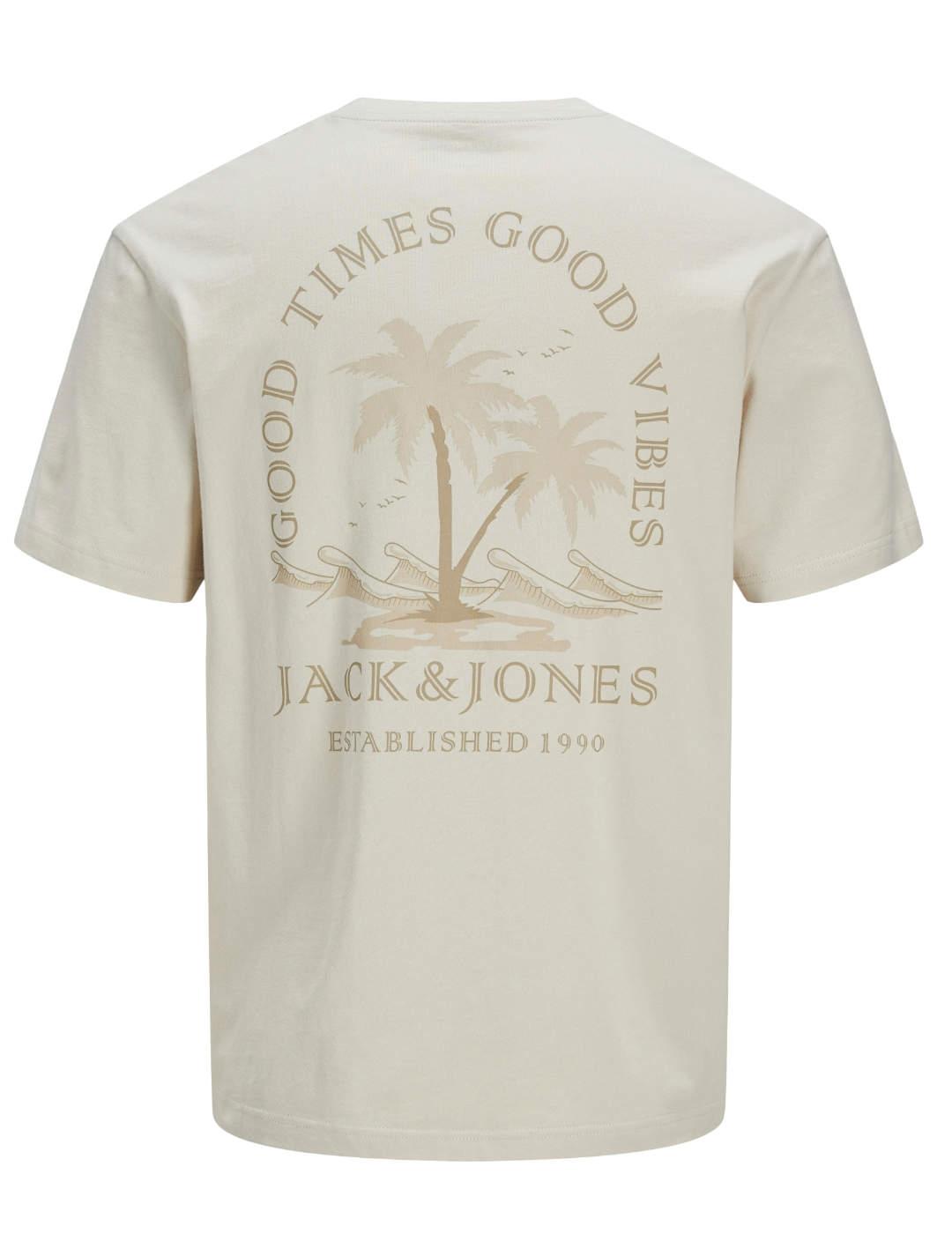Camiseta Jack&Jones Summer beige manga corta para hombre