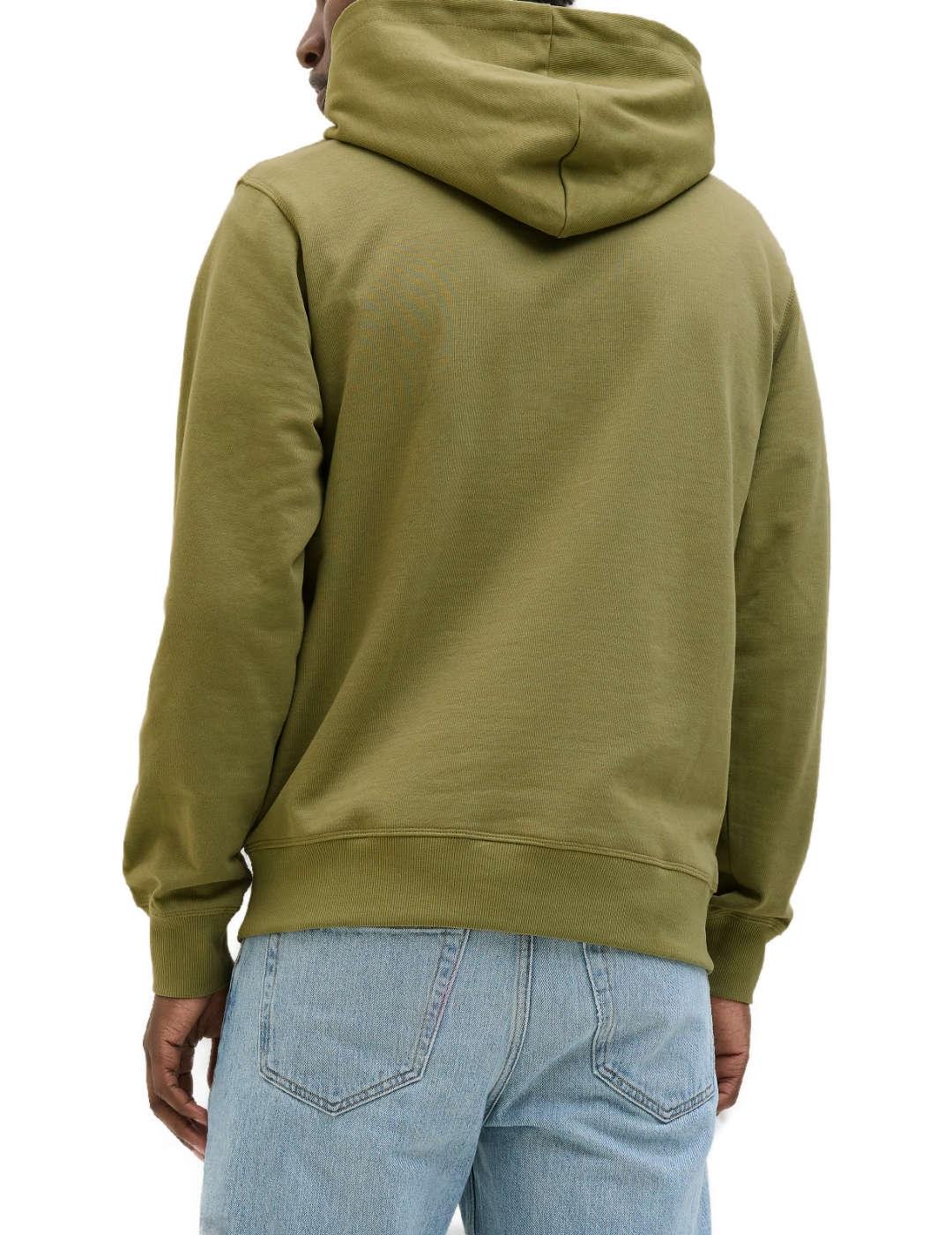 Sudadera Jack&Jones Ralmeria verde con capucha para hombre