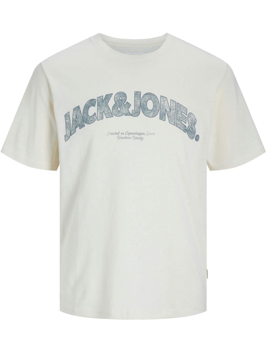 Camiseta Jack&Jones Almeria blanca manga corta para hombre