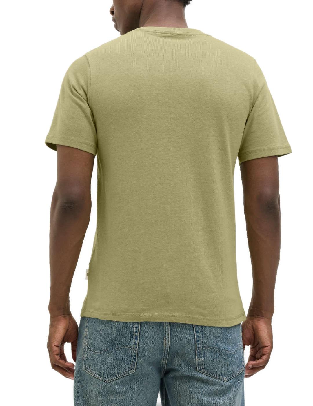 Camiseta Jack&Jones Almeria verde manga corta para hombre
