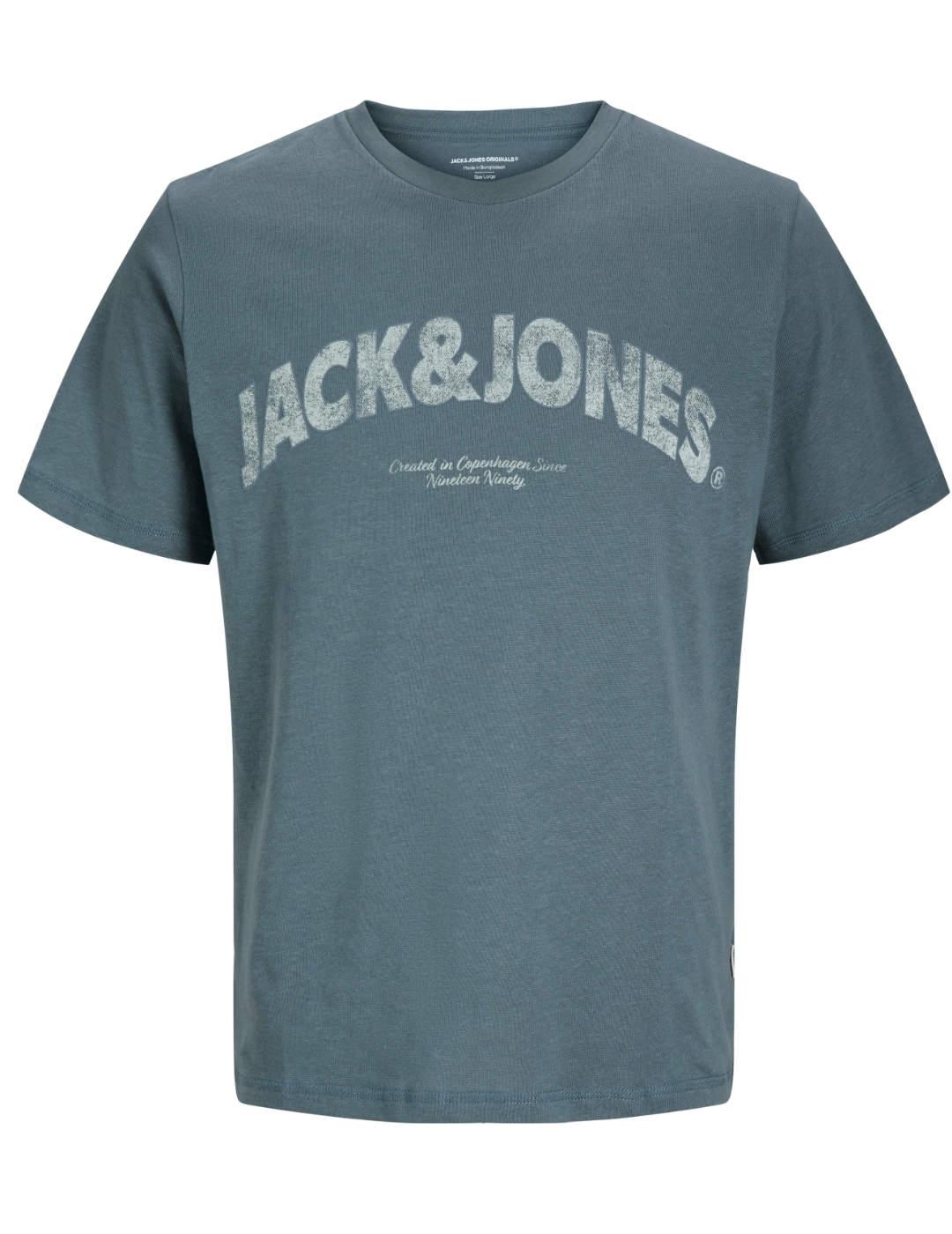 Camiseta Jack&Jones Almeria gris manga corta para hombre