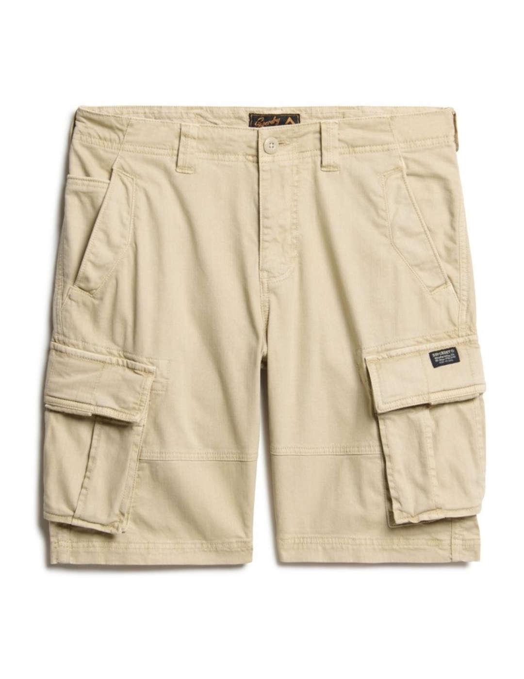  Bermuda Superdry Core cargo beige para hombre