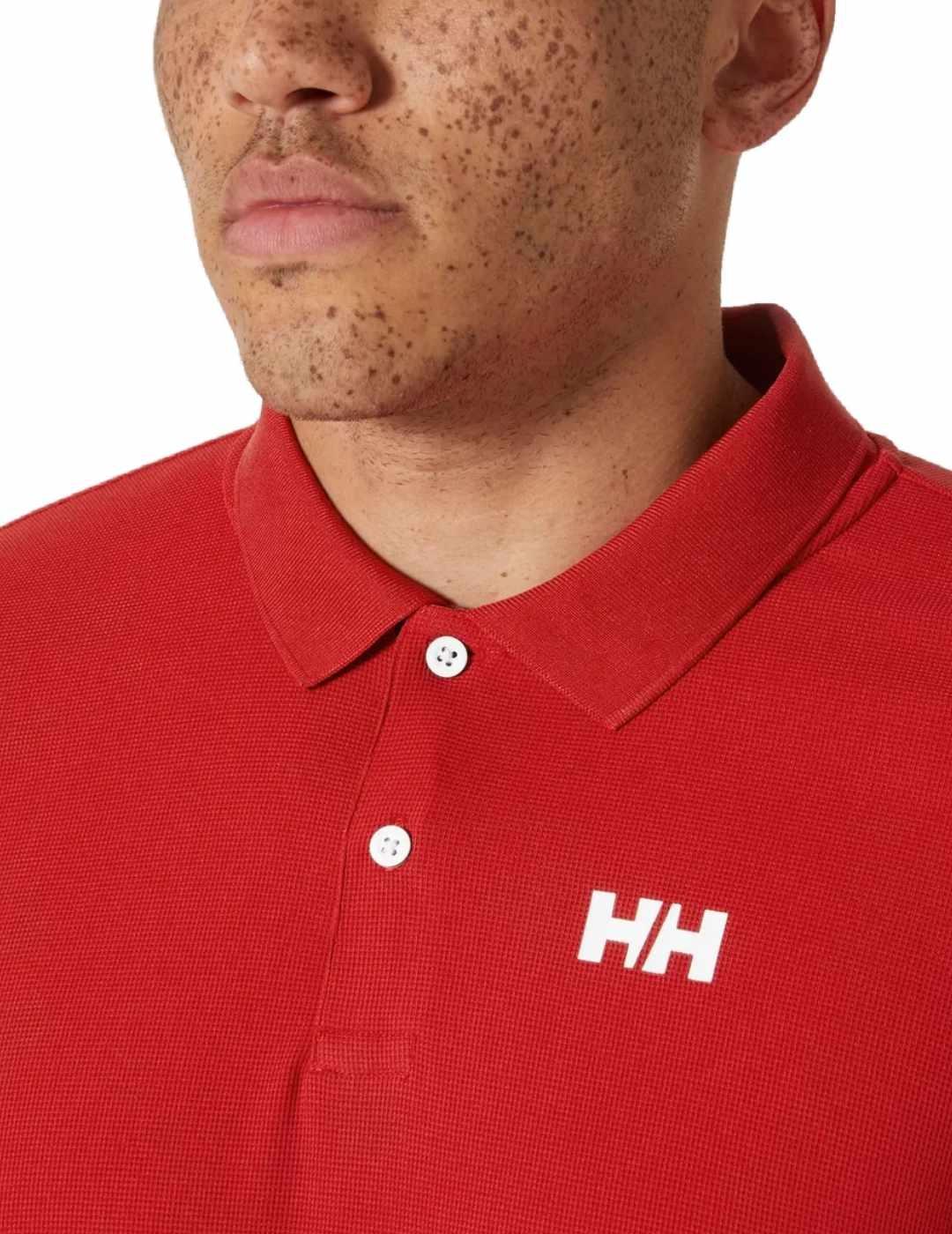 Polo Helly Hansen Ocean básico rojo manga corta para hombre
