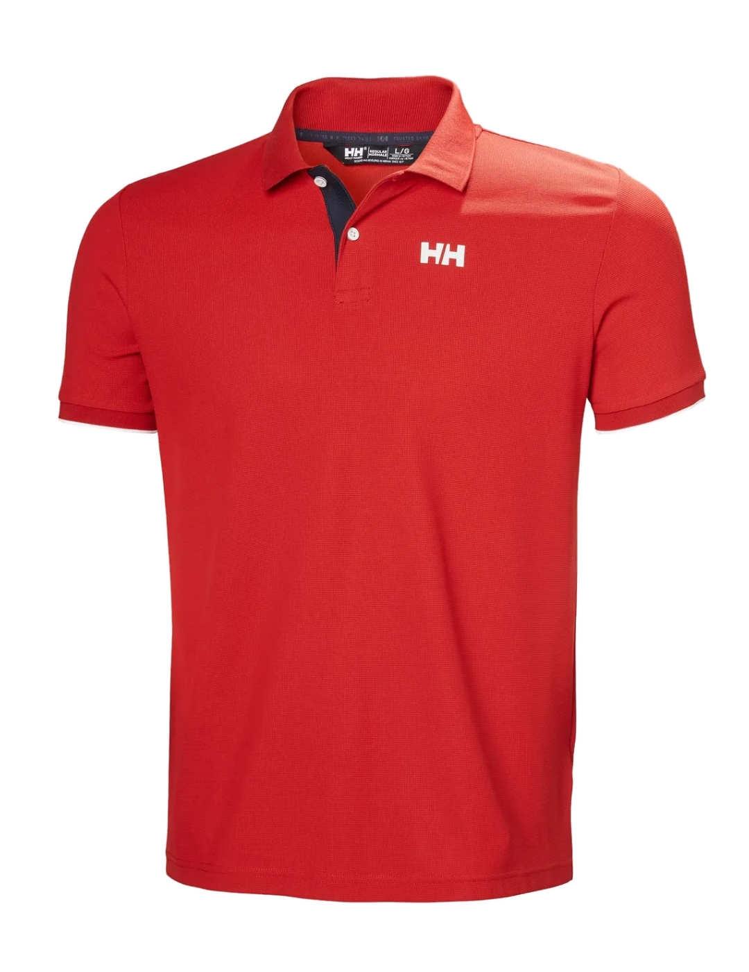 Polo Helly Hansen Ocean básico rojo manga corta para hombre