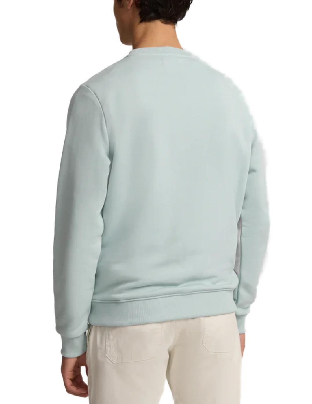 Sudadera Silbon raqueta media verde sin capucha de hombre