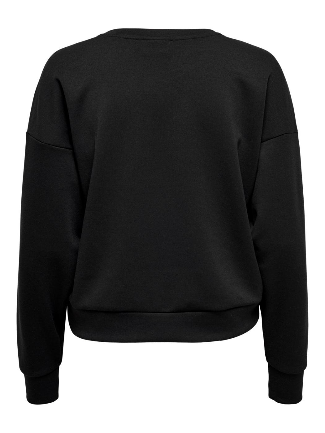 ONLFRICA L/S O-NECK SWT BLACK-X