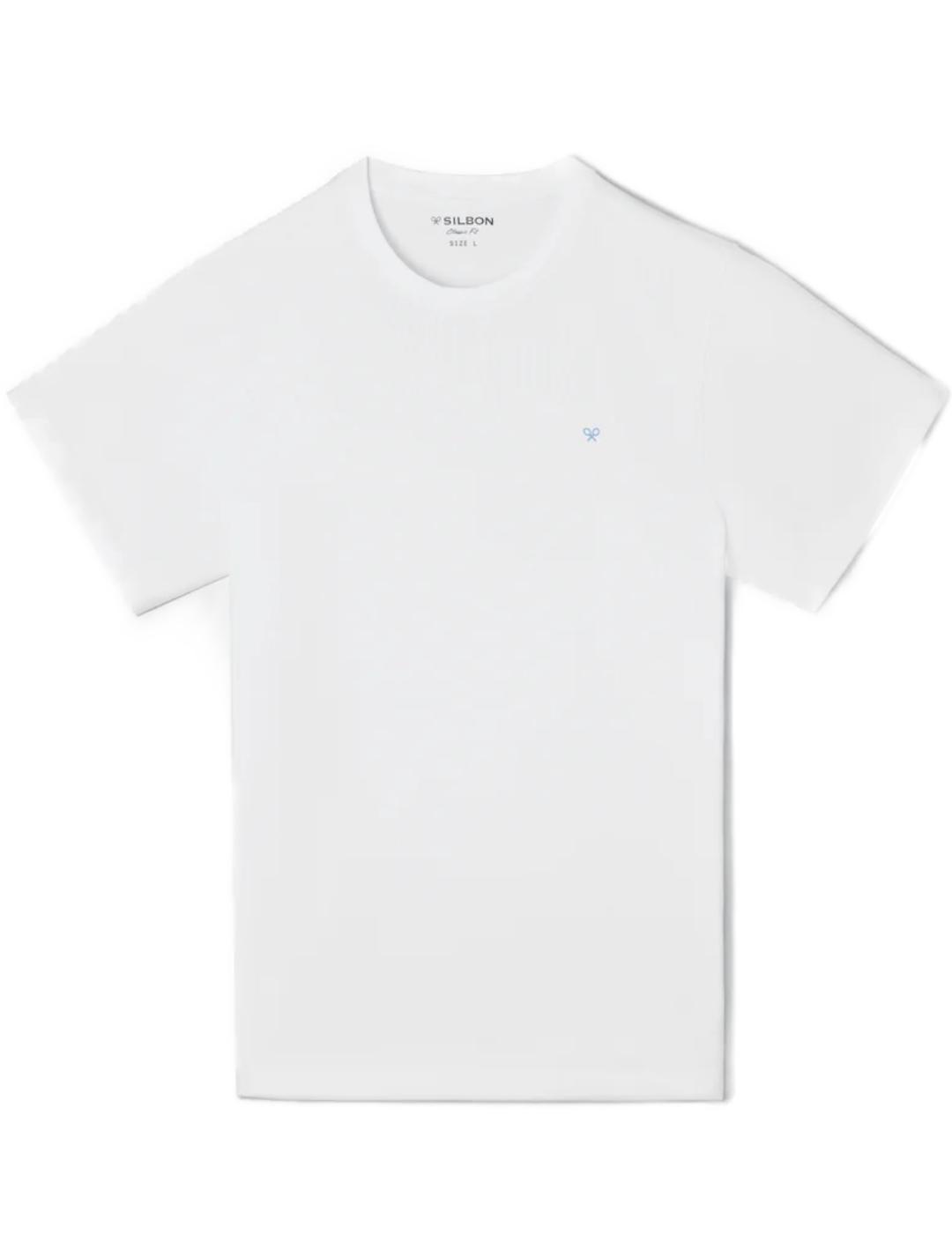 Camiseta Silbon circulo rombos blanca manga corta de hombre
