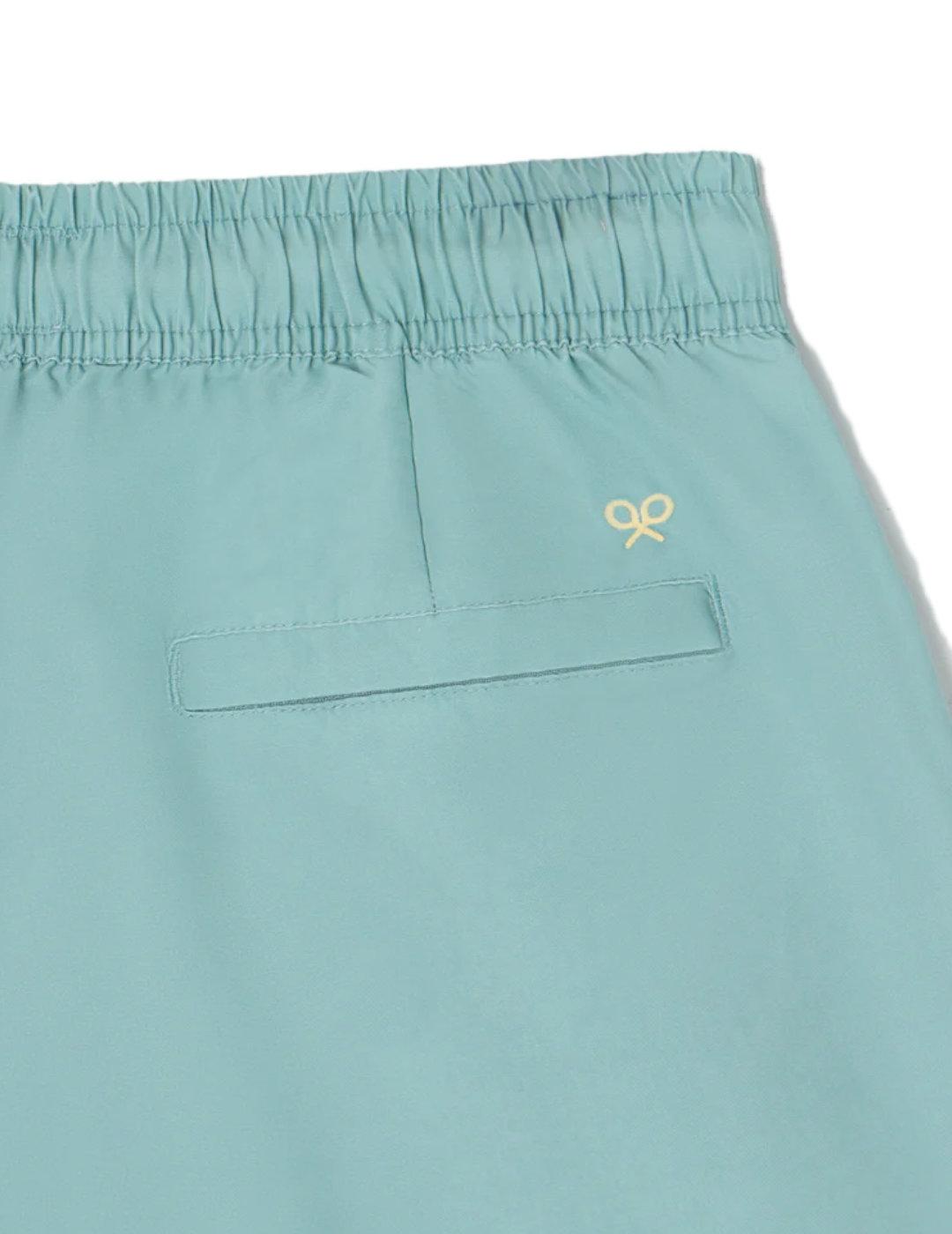 Bañador Silbon liso aguamarina con bolsillosj para hombre