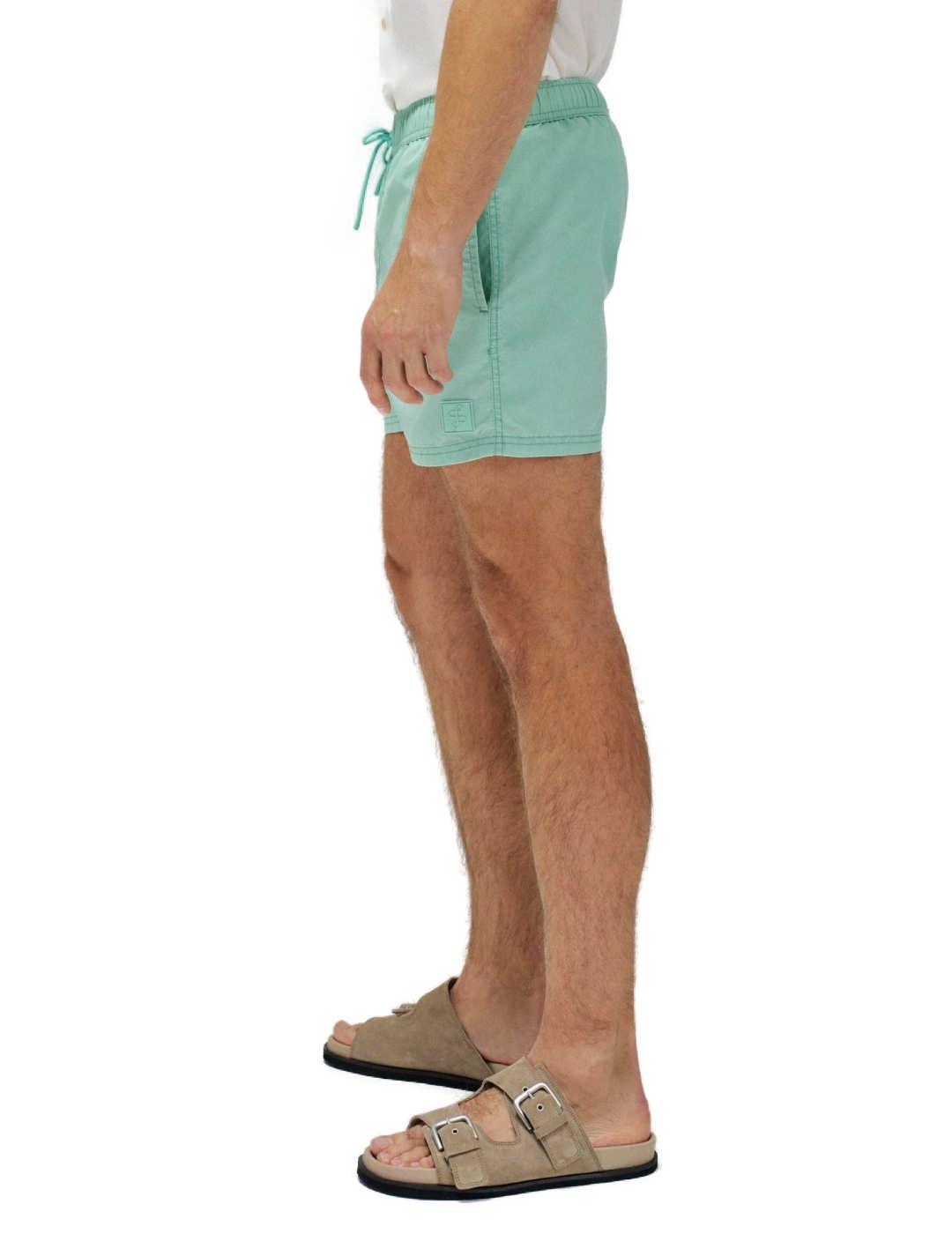 Bañador Salsa verde agua ajustable con bolsillos de hombre