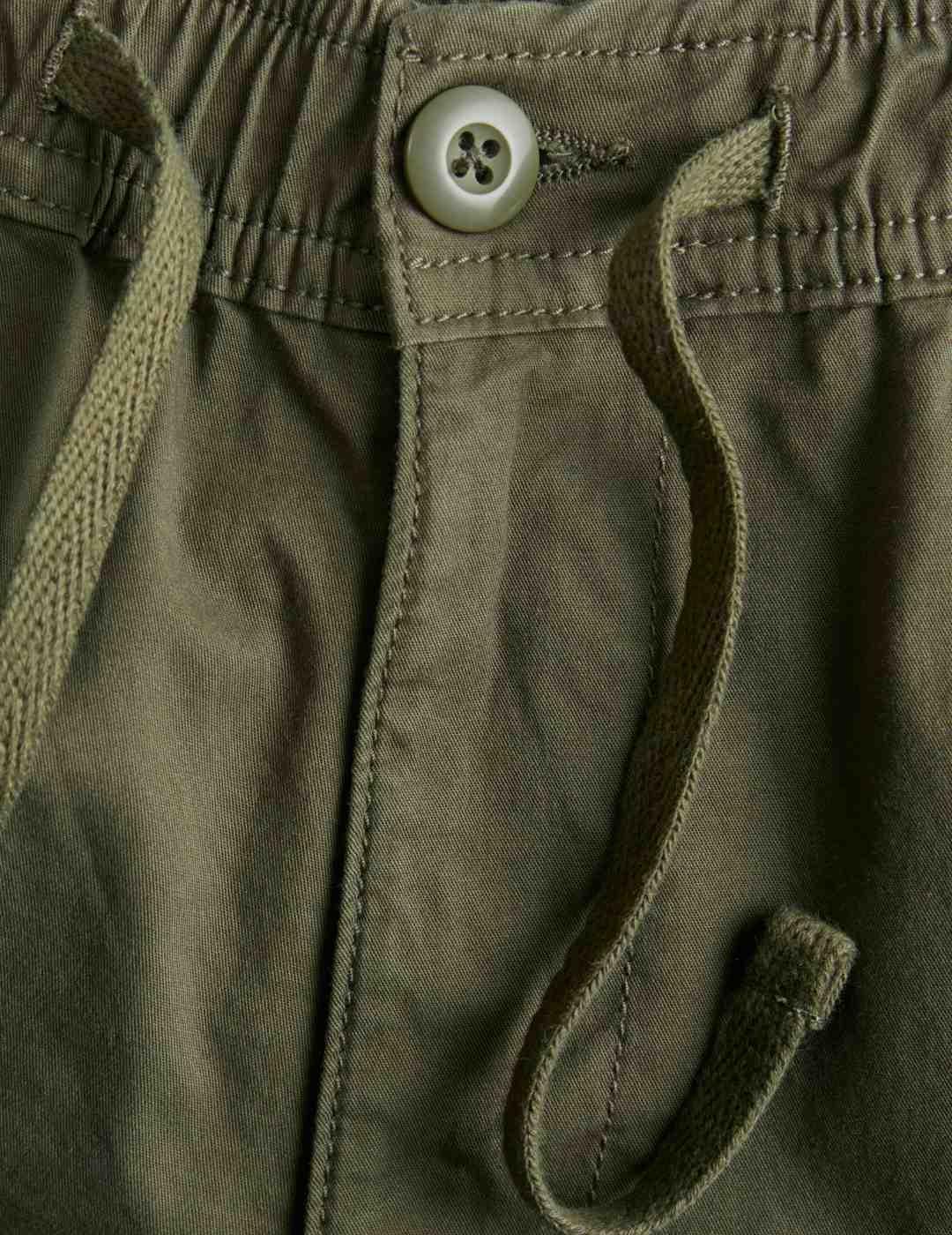 Short JJXX Mollie verde oscuro cintura elástica para mujer
