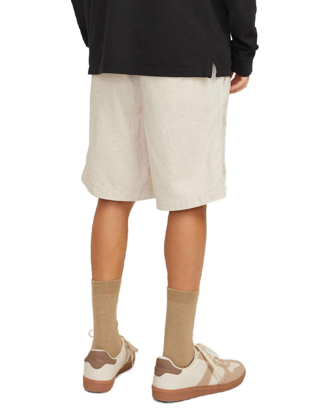 Bermuda Jack&Jones Jaiden crema con cordón para hombre