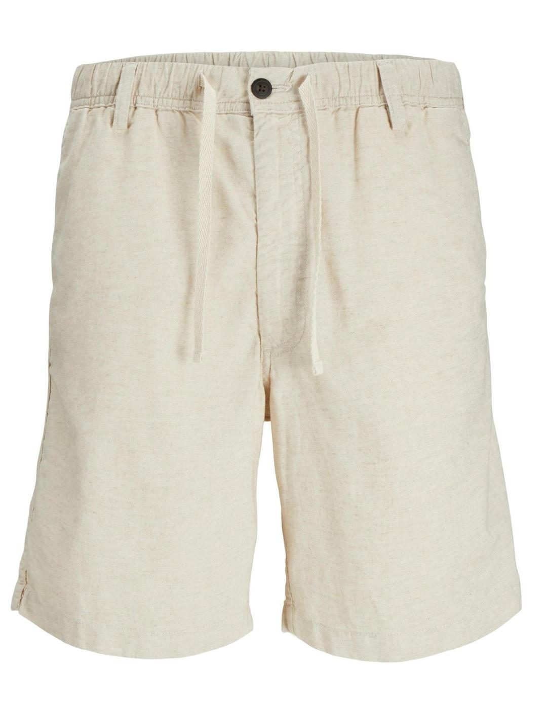 Bermuda Jack&Jones Jaiden crema con cordón para hombre