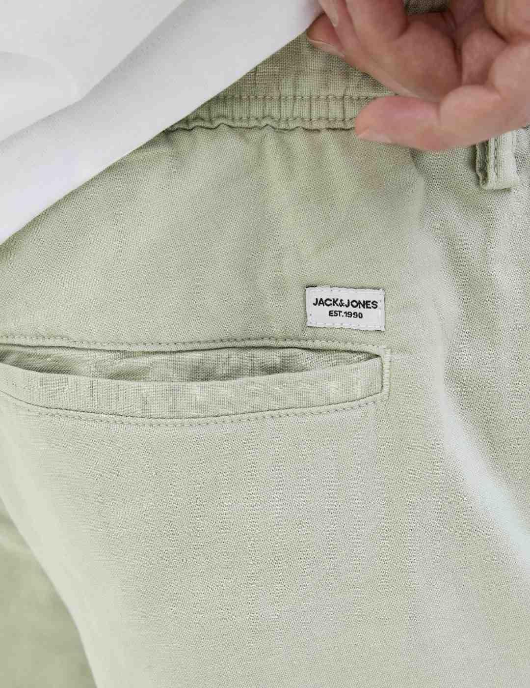 Bermuda Jack&Jones Jaiden verde claro con cordón de hombre