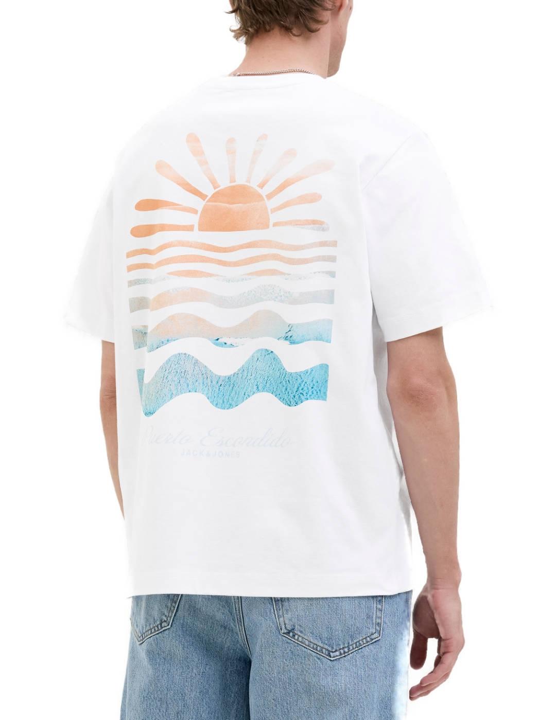 Camiseta Jack&Jones Canggu blanca manga corta de hombre
