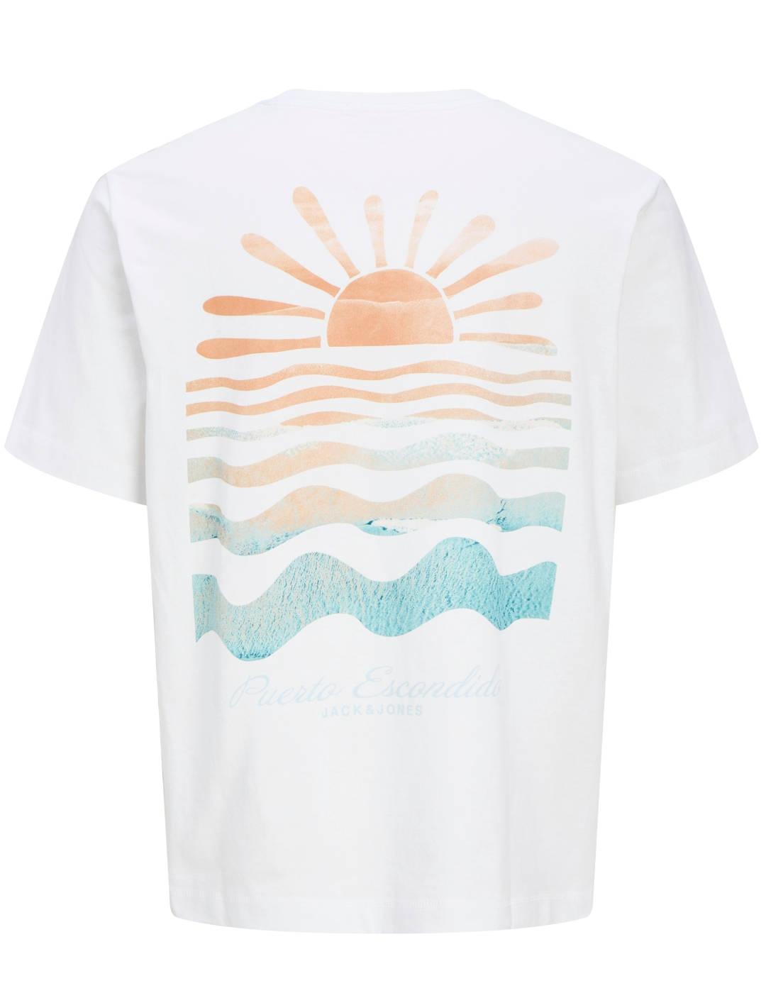 Camiseta Jack&Jones Canggu blanca manga corta de hombre