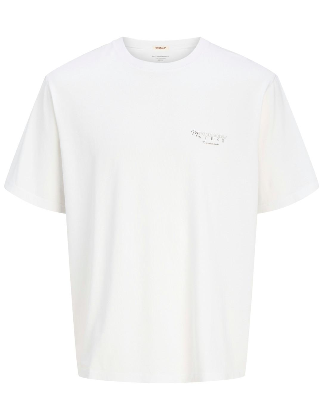 Camiseta Jack &Jones Oralmeria blanca manga corta de hombre
