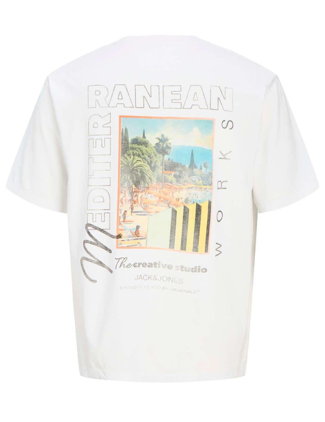 Camiseta Jack &Jones Oralmeria blanca manga corta de hombre