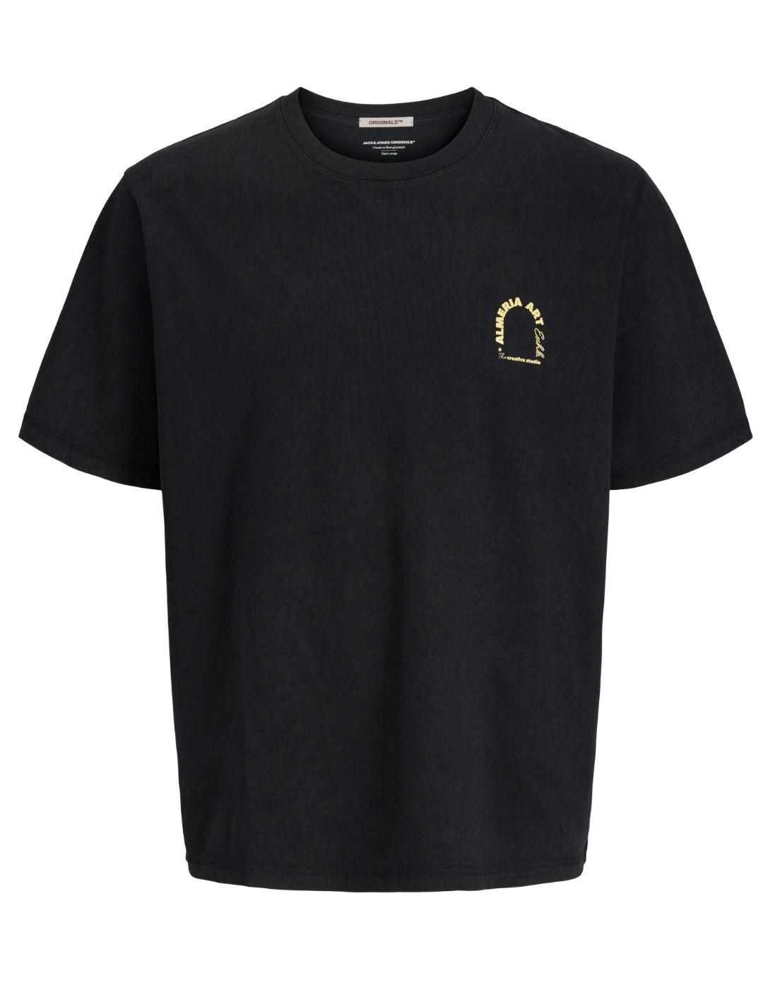 Camiseta Jack & Jones Oralmeria negra manga corta de hombre