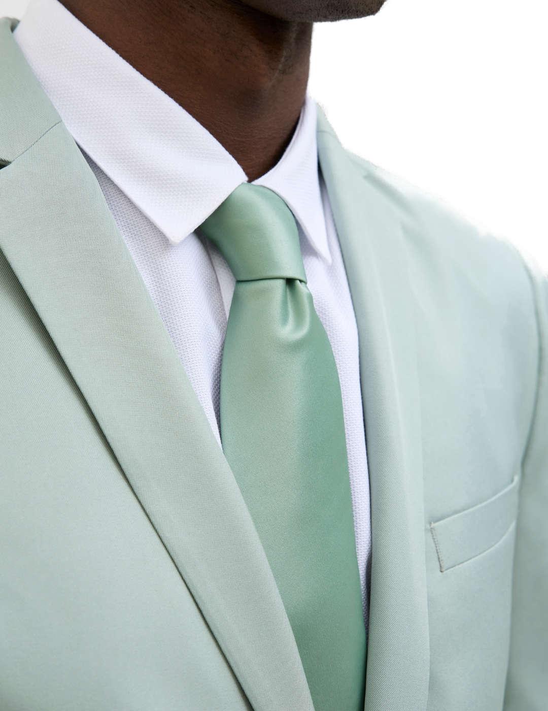 Corbata Jack & Jones Solid verde agua para hombre