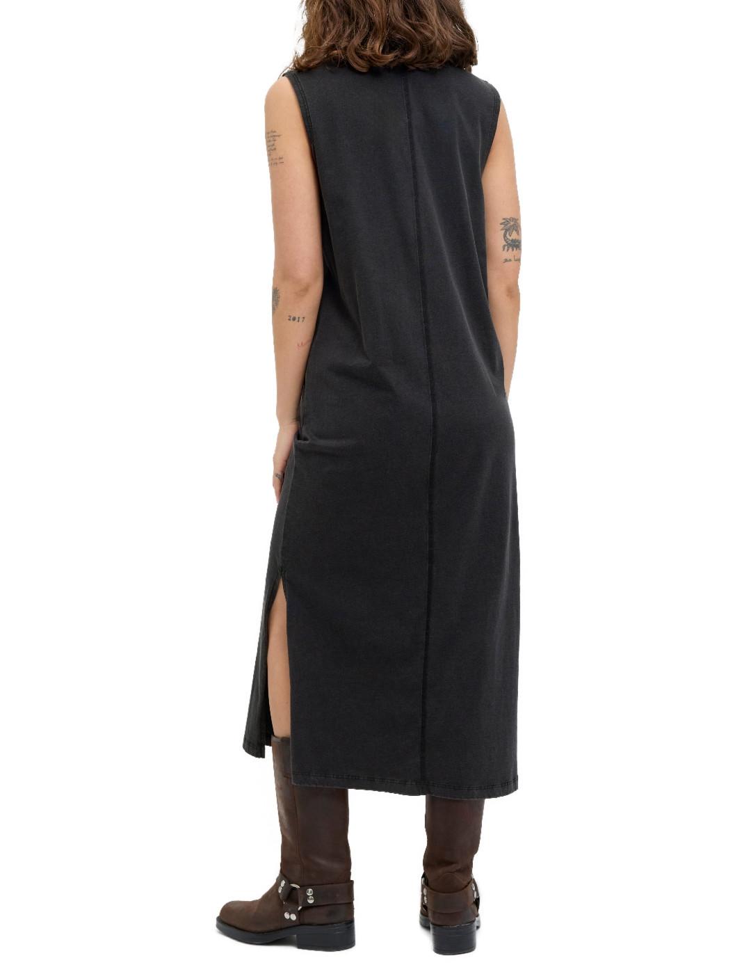 Vestido JJXX Palma maxi sin mangas negro desgastado de mujer