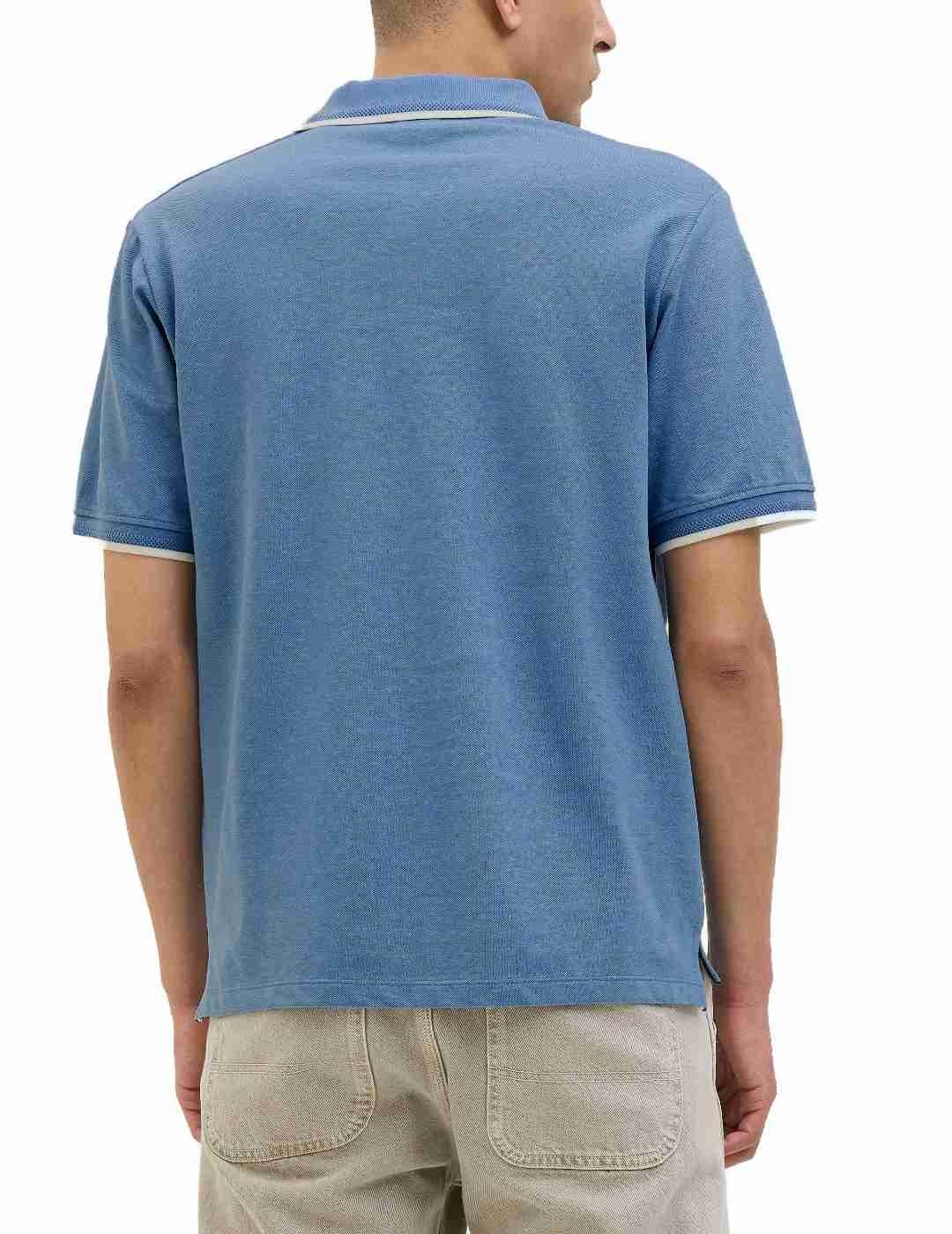 Polo Jack&Jones Blualves azul manga corta para hombre