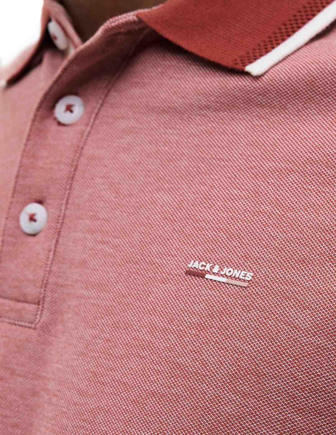 Polo Jack&Jones Blualves rojo manga corta para hombre